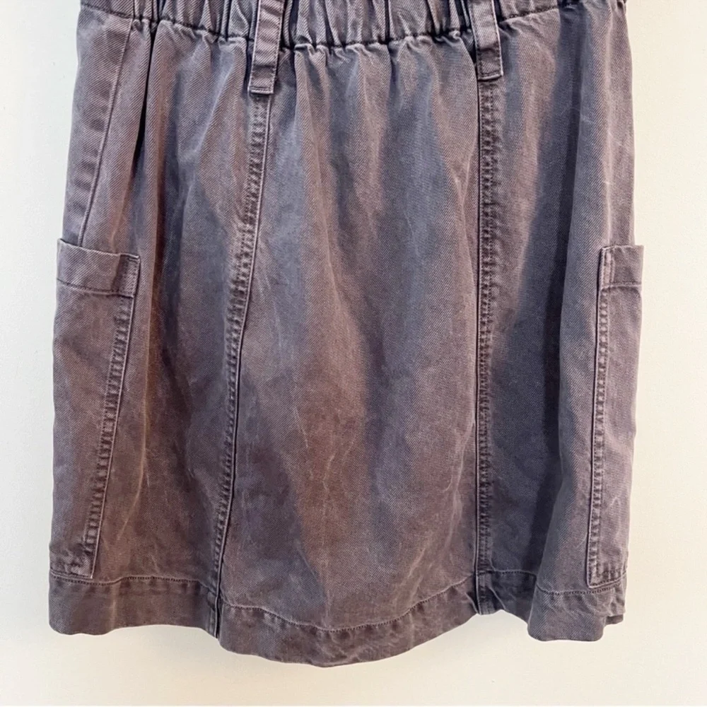 Young Fabulous & Broke Button Front Paperbag Mini Jean Skirt Size Medium Blue